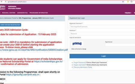 IGNOU Admission Form 2025 | इंदिरा गांधी नेशनल ओपन यूनिवर्सिटी 2025 की तरफ से ऑनलाइन आवेदन शुरू