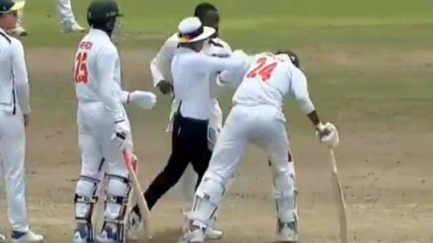 SA vs BAN Emerging Test: झगड़े ने पार की हदें, बल्लेबाज ने हवा में उठाया बल्ला, मैदान बना अखाड़ा