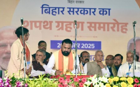 Bihar में NDA की जीत के बाद Samrat Chaudhary ने ली शपथ, पहला बयान सुनकर जनता हुई हैरान