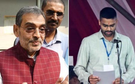 बिहार में नीतीश सरकार, उपेंद्र कुशवाहा के बेटे की मंत्री पद पर नियुक्ति पर सवाल, जानिए उपेंद्र का जवाब