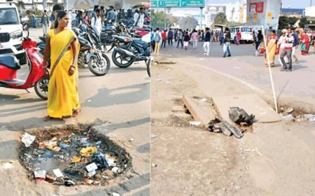 Bihar: सड़क पर टूटे स्लैब और गड्डे! पटना जंक्शन के नए राउंडअबाउट ने ड्राइवरों की मुश्किलें बढ़ाईं