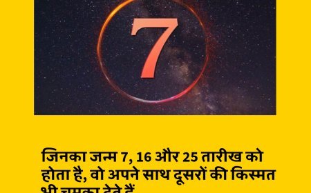 मूलांक 7 : जिनका जन्म 7, 16 और 25 तारीख को होता है, वो अपने साथ दूसरों की किस्मत भी चमका देते हैं....