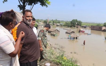बांध टूटा तो पहुंच गए पप्पू यादव, बताया पॉलिटिकल डिजास्टर